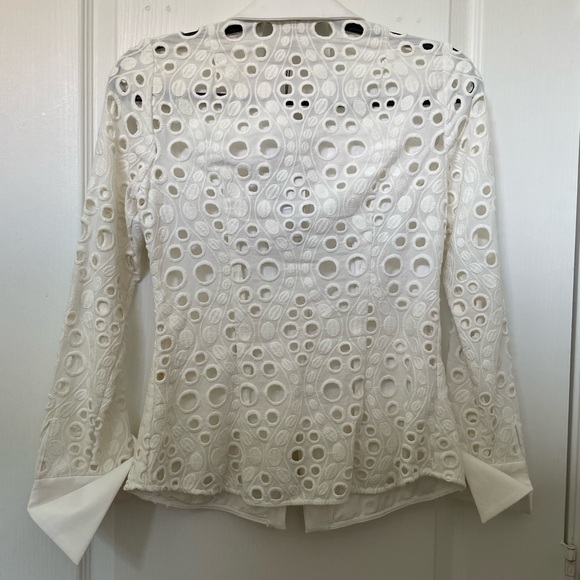 Alexis “Zan” creamy white eyelet blouse top XS - Picture 3 of 3